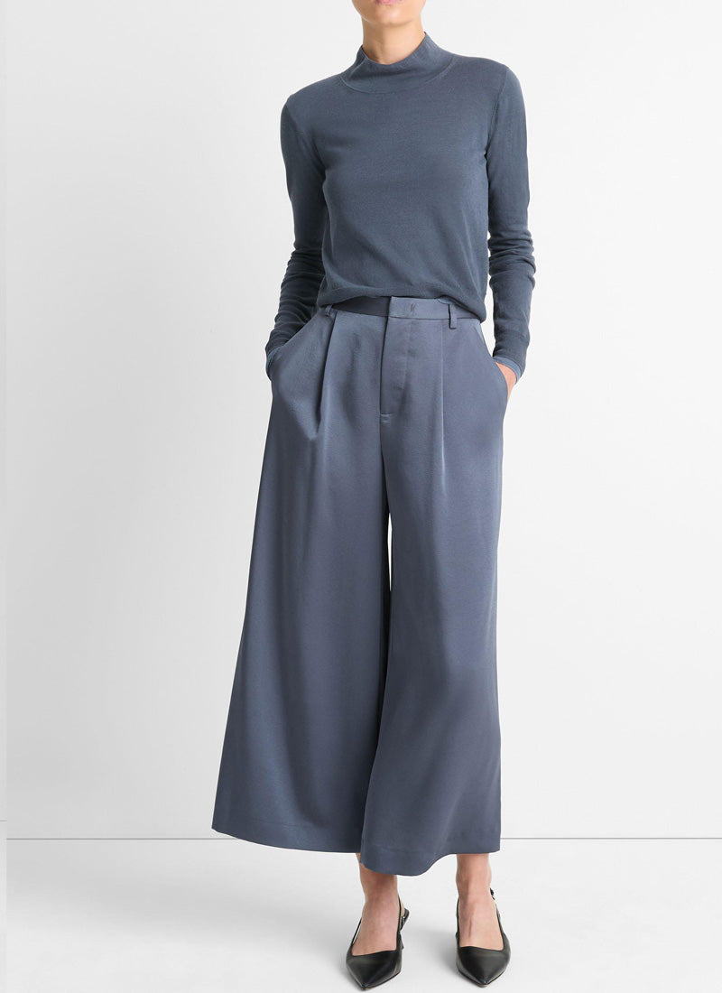 Vince Mid-Rise Satin Culotte