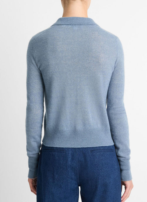 Wool-Blend Polo Sweater