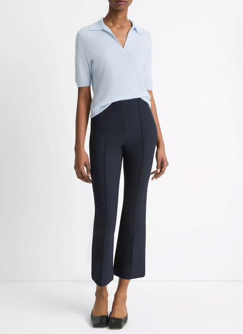 Vince Mid Rise Pintuck Crop Flare Pant