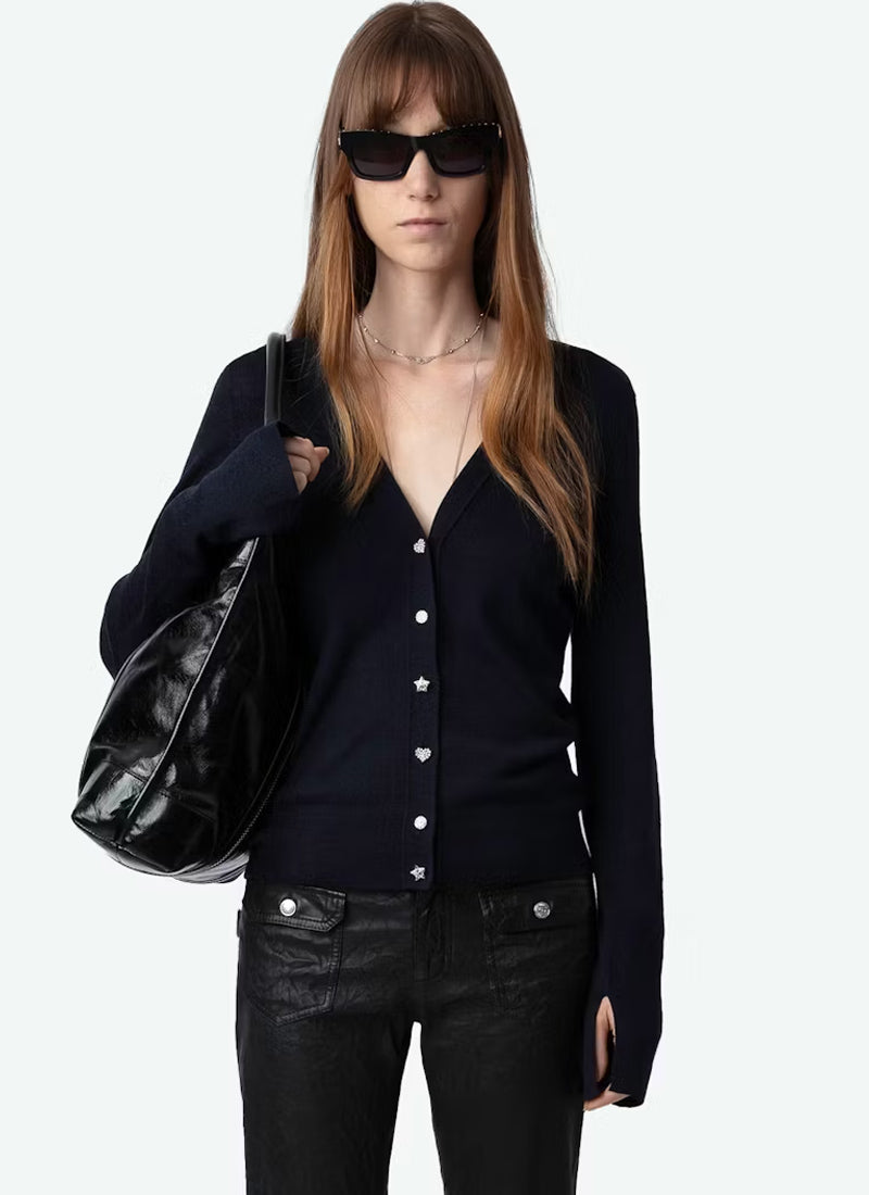 Zadig & Voltaire Jemma V-Neck Merino Wool Cardigan